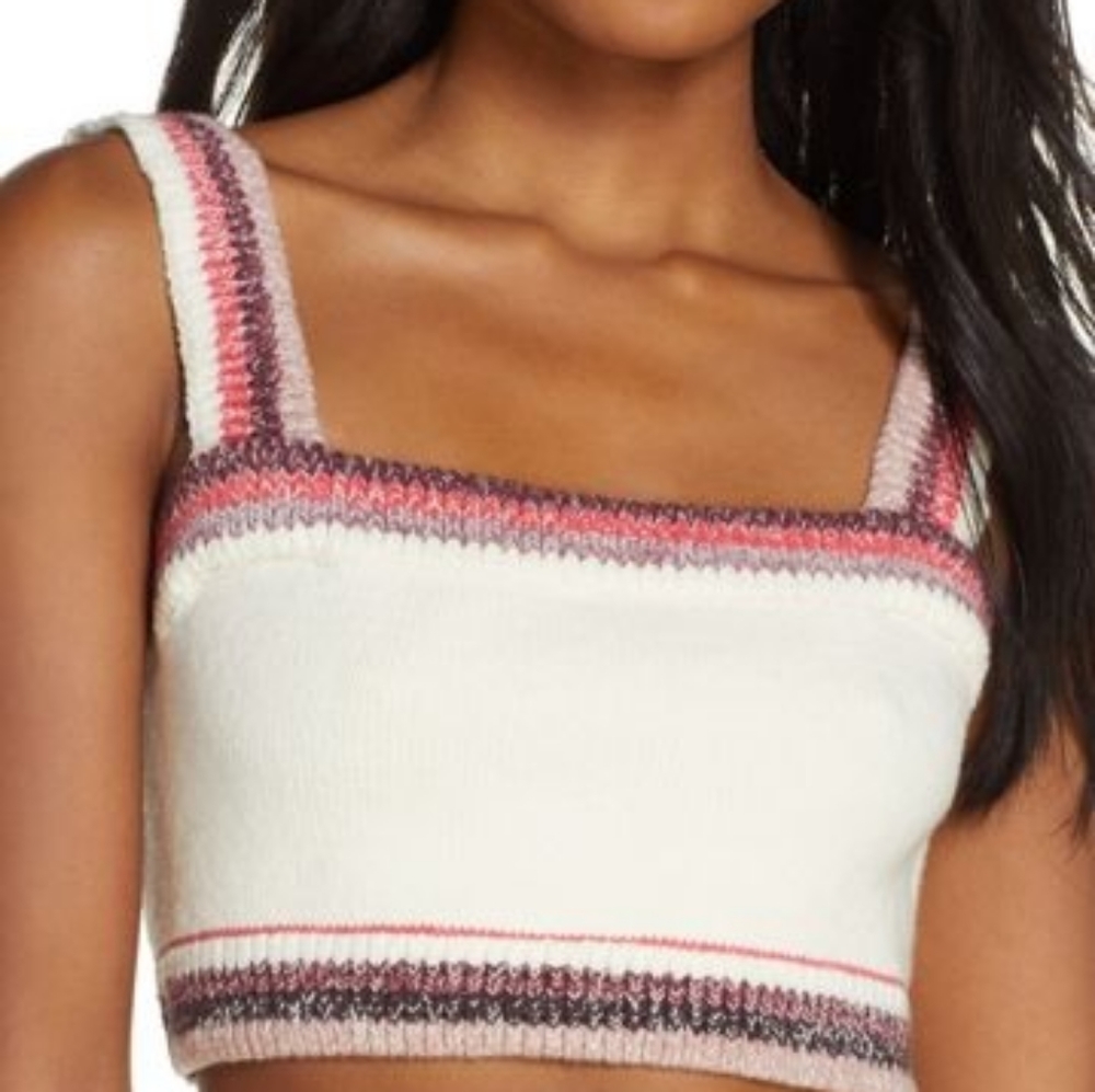 Last 1! FP In The Sun Sweater Knit Bralette Ivory - Picture 3 of 12
